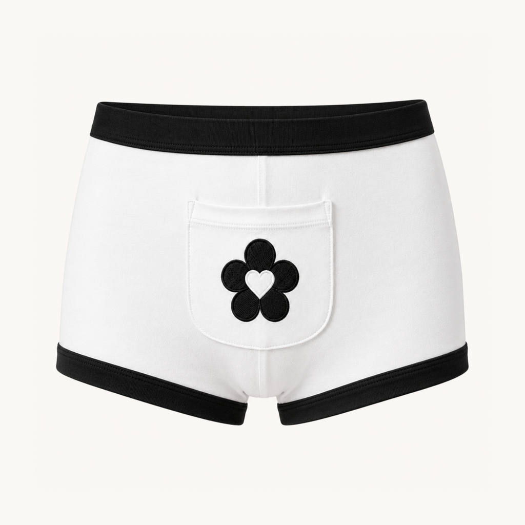 Panty bóxer femenino con bolsillo