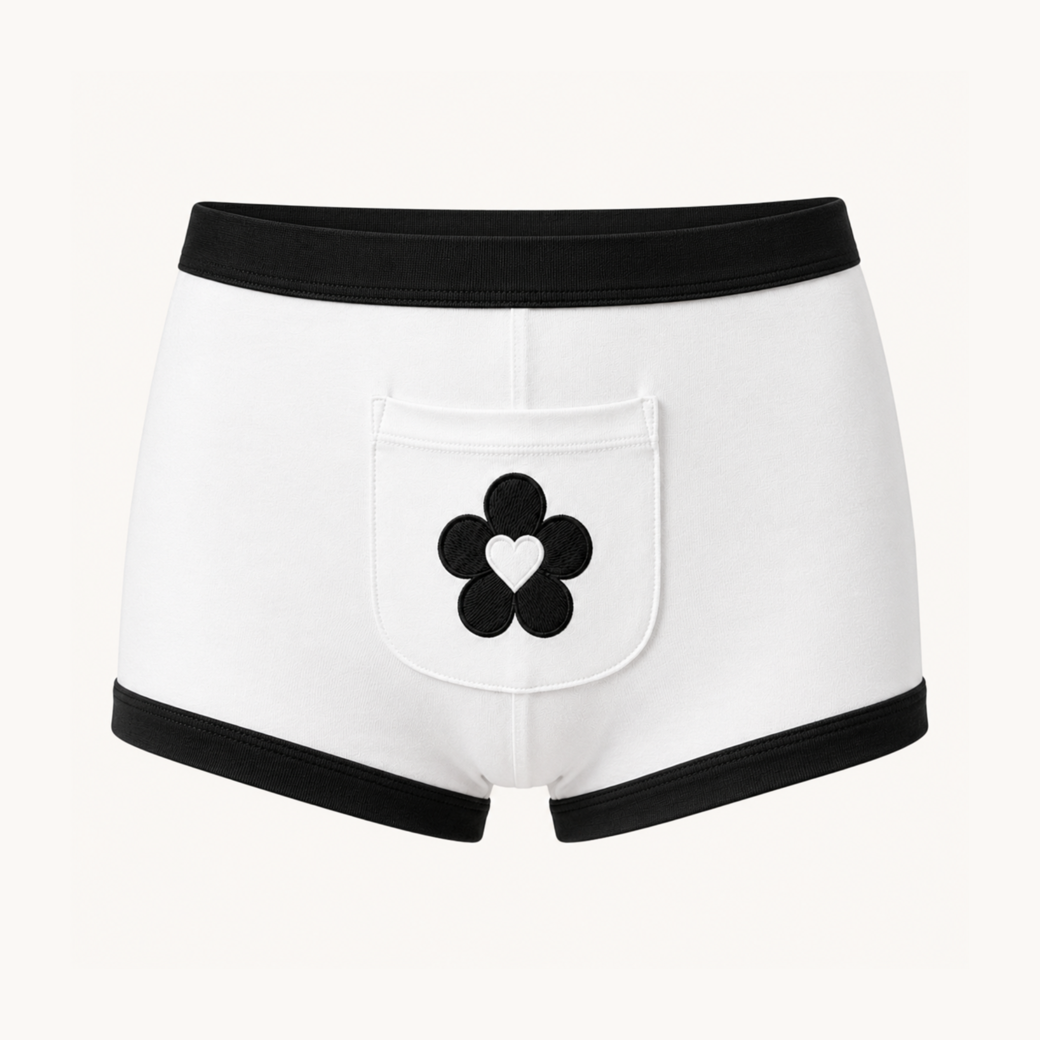 Panty bóxer femenino con bolsillo
