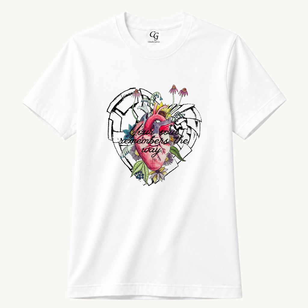 T shirt cuello Redondo Your soul remembers the way.