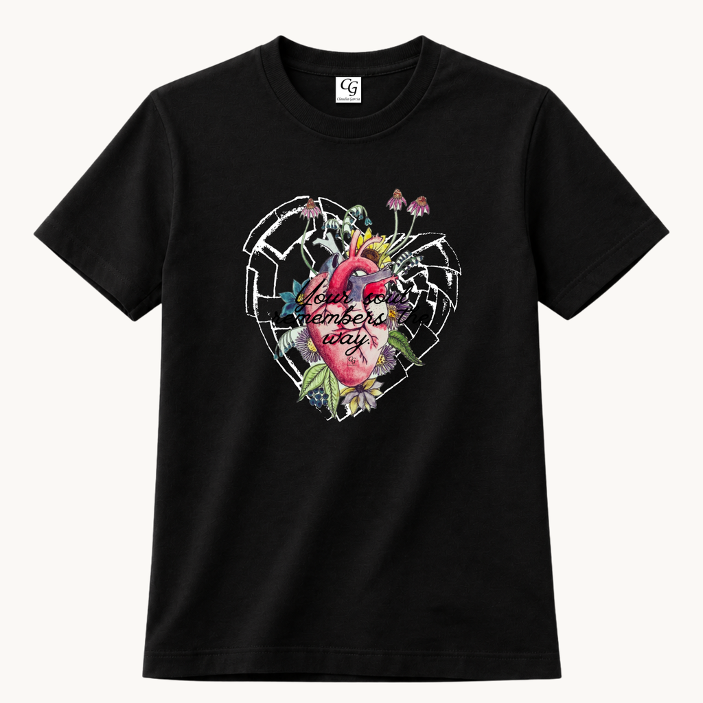 T shirt cuello Redondo Your soul remembers the way.