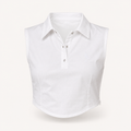 Blusa Crop cuello Camisero
