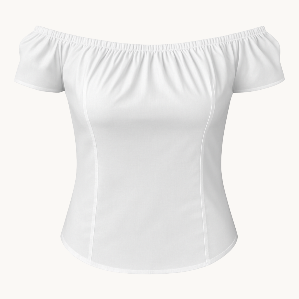 Blusa Serena con escote Bardot