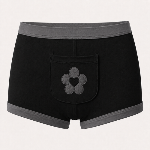 Panty bóxer femenino con bolsillo